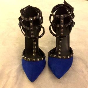 Royal Blue studded heels